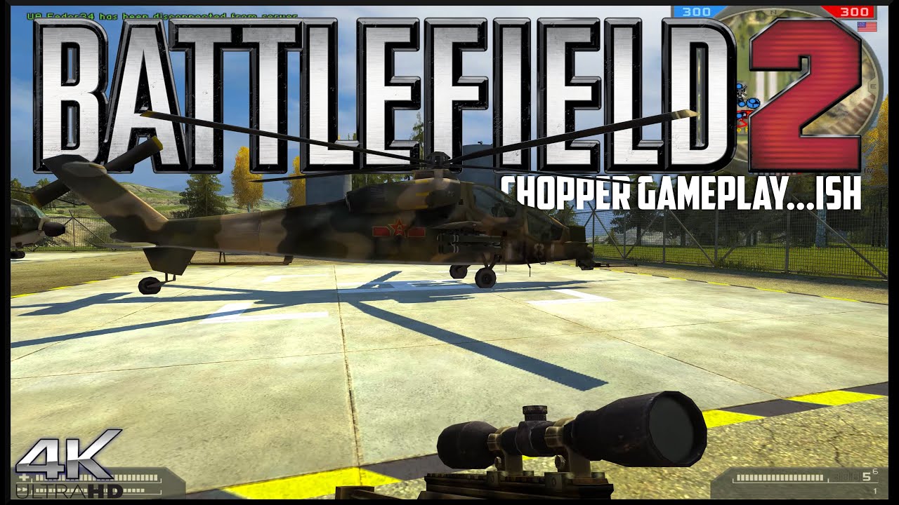 Battlefield 2 Fushee Pass Chopper Gameplay...ish | 4K