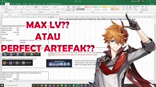 MATEMATIKA IMPACT #3 - LV 90 VS PERFECT ARTEFAK??? | GENSHIN IMPACT INDONESIA