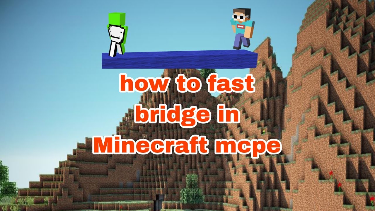 Fast Bridge Minecraft how to fast brige in Minecraft mcpe or PE - YouTube
