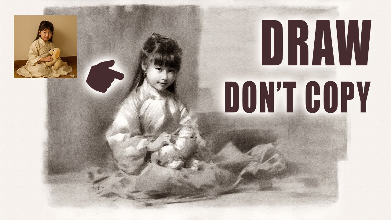 Stop Copying The Photo | Calm Charcoal Drawing