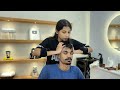 AMAZING HEAD MASSAGE by SHIVU BARBER 💆🏻♂️ (girl) | ASMR TOK-SEN & MASSAGE TOOL ✨