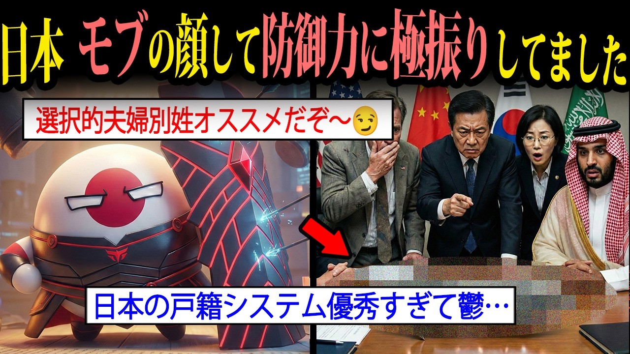 【海外の反応】世界「日本を乗っ取るぞ！」日本「ごめん、その攻撃無効なんだわ」最強のセキュリティ持ちの日本が、チートすぎる件 #日本すごい #選択的夫婦別姓 #海外の反応