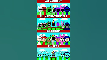 All Garnold vs all Mr.Fun Computer vs Human vs Sky Incredibox Sprunki MIX VERSION #sprunki #garnold
