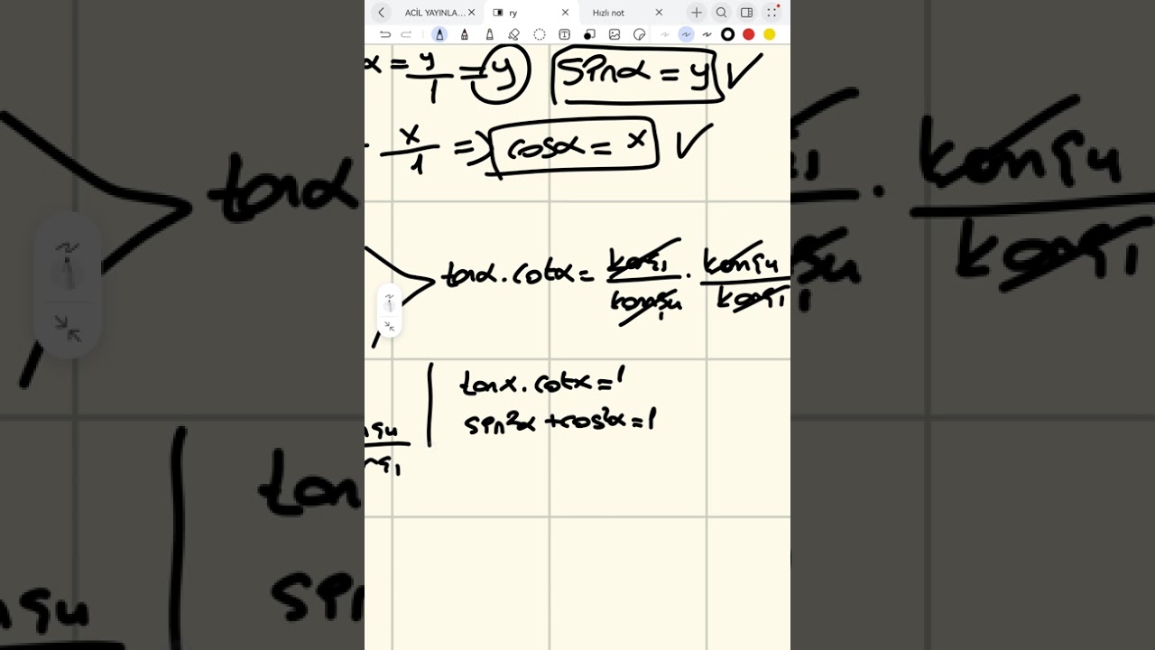 Birim Çember ve trigonometrik oranlar konu tekrari
