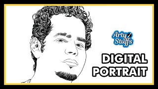 Digital Art | Digital Portrait in Adobe Photoshop | Cintiq Pro 16 XP Pen Digital Painting