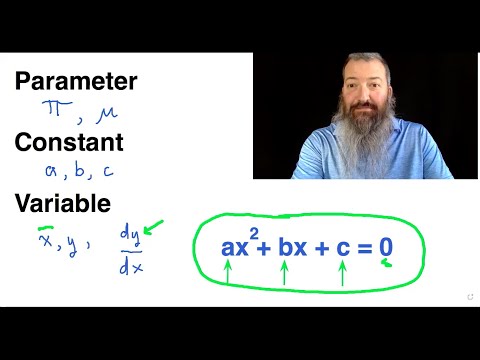 Parameters, Constants, Variables