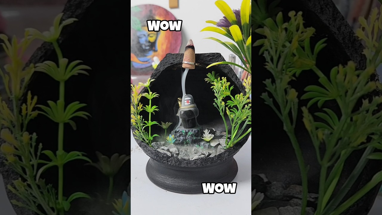 smoke fountain shivling making 🌸#diy#moniartanddiy#craft #art#3dpenart#shorts #papercraft#diy#shiv