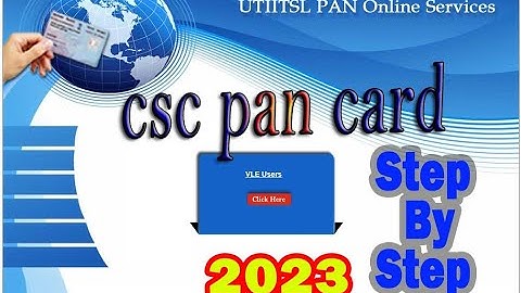 How To Apply Csc Pan Card | how to apply new pan card | CSC से पैन कार्ड कैसे बनाये #cscvle #pancard