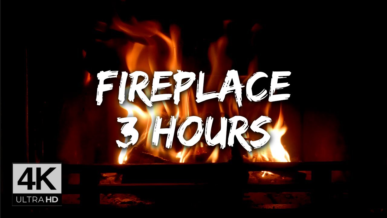 ⁴ᴷ⁶⁰ Огонь Камин 3 часа - Для медитации, Для снятия стресса, Для сна - Ultra HD 