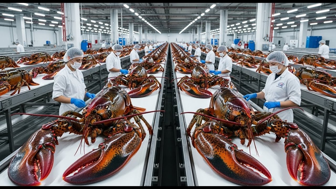 Inside the Industrial Lobster Kitchen – Hypnotic Machines Cooking Lobster in Tamarind Sauce