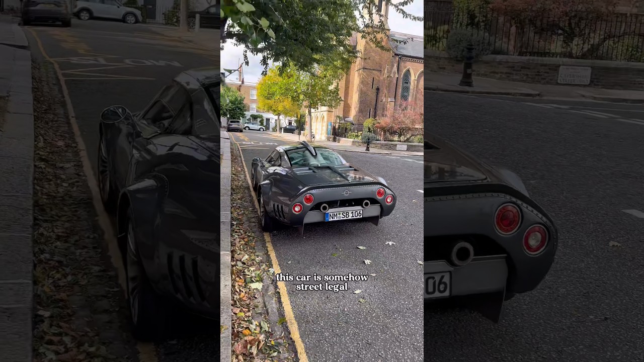 Насколько безумно смотрится этот 1/1 Spyker C8 Double 12S на улицах Лондона?!