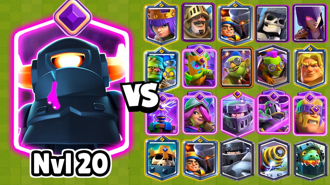 MINI PEKKA LEVEL 20 vs ALL CARDS | Clash Royale - YouTube