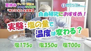 真面目に実験！！塩の量で温度は変わる？！ひえひえ実験２！！自由研究におすすめ！ /米村でんじろう［公式］　Science Experiments　/　cryogen