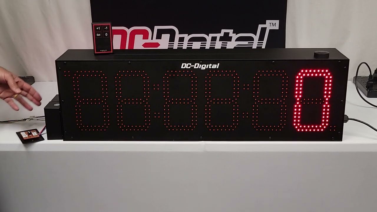 Bulk Package Digital Product Counter Display with User Adjustable Increment Value, DC-806C-Term-W