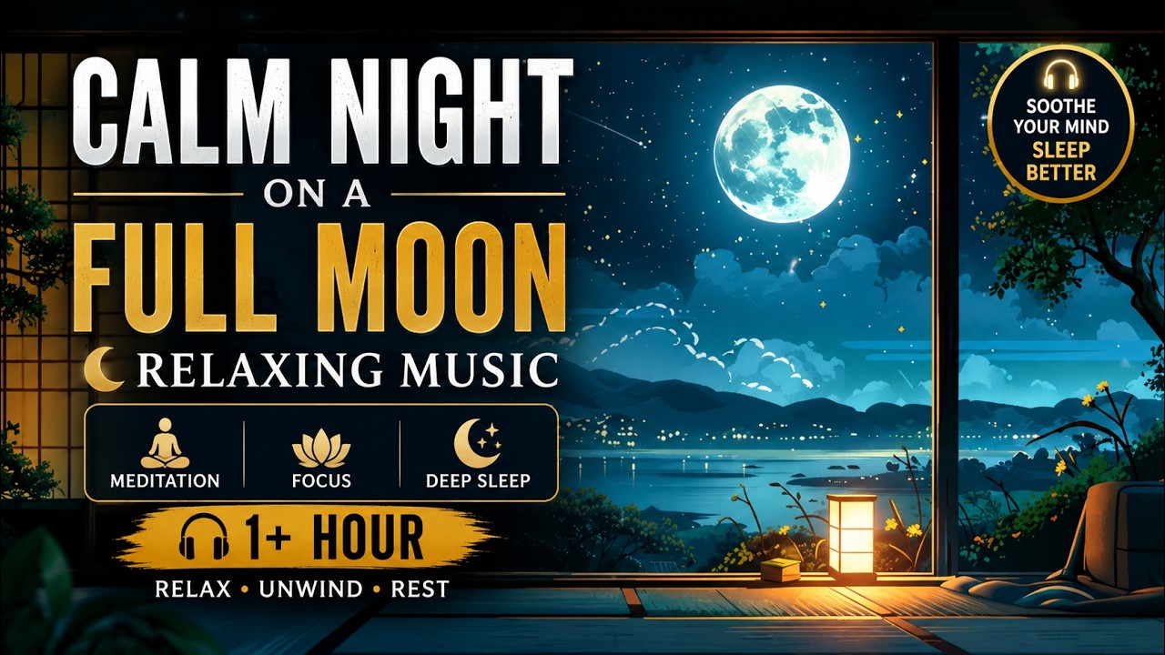 🌕 Moonlit Serenity • Meditation for Deep Sleep | Relaxing Full Moon ...