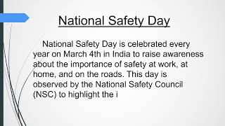 National Safety Day | Essay on National Safety Day in English | #nationalsafetyday #safetyday