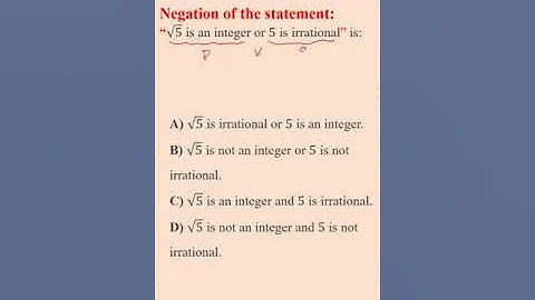 JEE Main Math Problem | What is the negation of this statement?