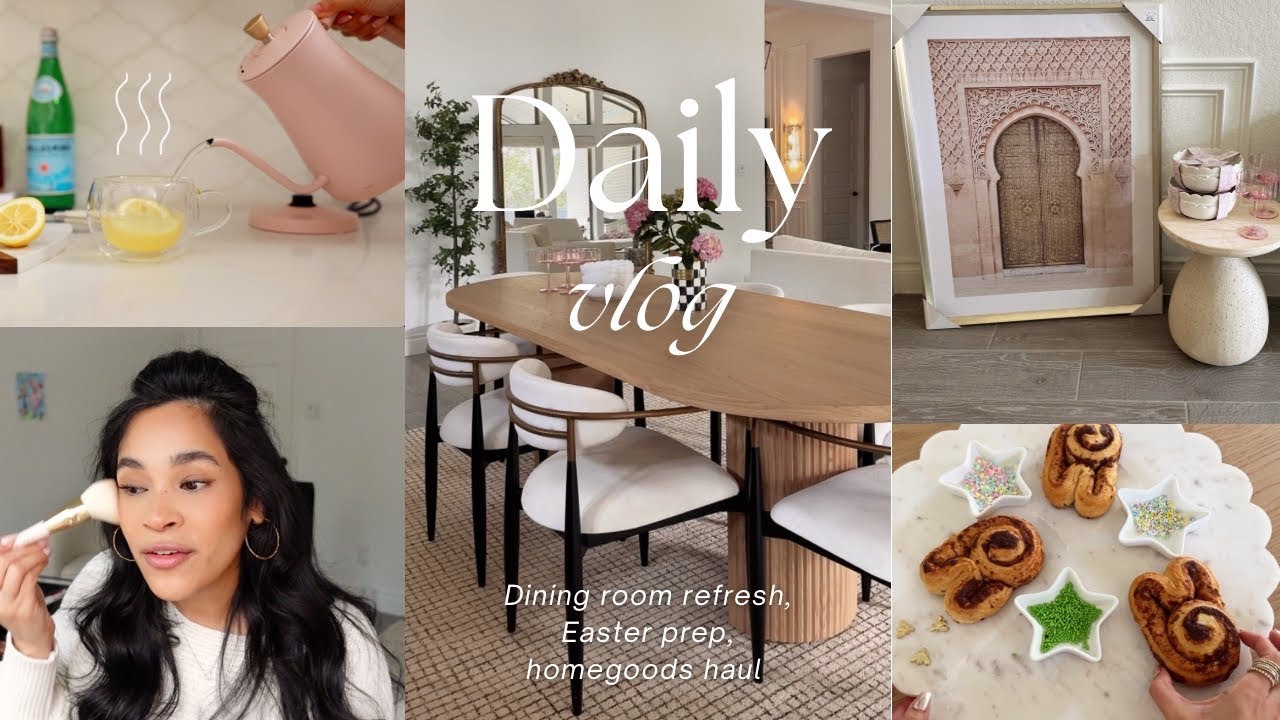 Day in the life vlog, Home decor haul, dining room refresh - YouTube