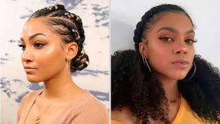 Cute And Trendy "Braided" Hairstyles For Natural Hair 😍🤎