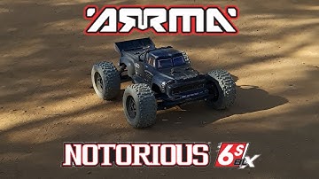 Arrma Notorious 6s Backflipping Beast Running On The Bmx Track #arrmarc #arrma