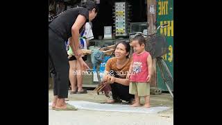 Full Mom and Son, Single Mom go FISHING for LIVING, son helping