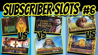 Online Slots Bonus Compilation - Subscriber Slots #6 - Slot bonuses from Tome Of Madness & many more