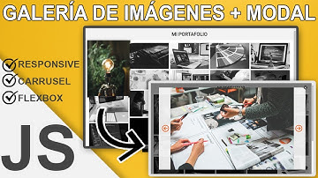 Crea una Galería de Imágenes Responsive + Modal + Carrusel con JavaScript, CSS Flexbox, y HTML.