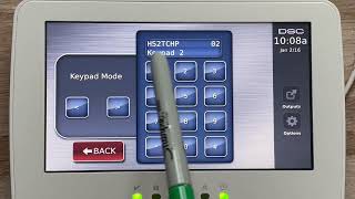 DSC touch screen keypad HS2TCHP enrollment and partition