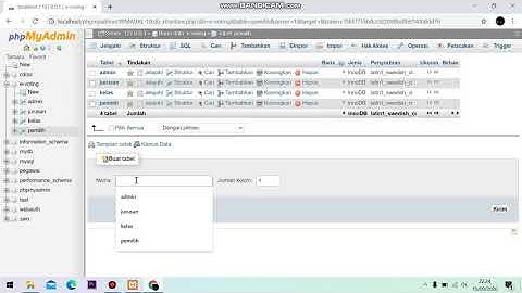#ngobar2 Lanjutan membuat table database Aplikasi E-Voting Berbasis Web. By Zein4TX