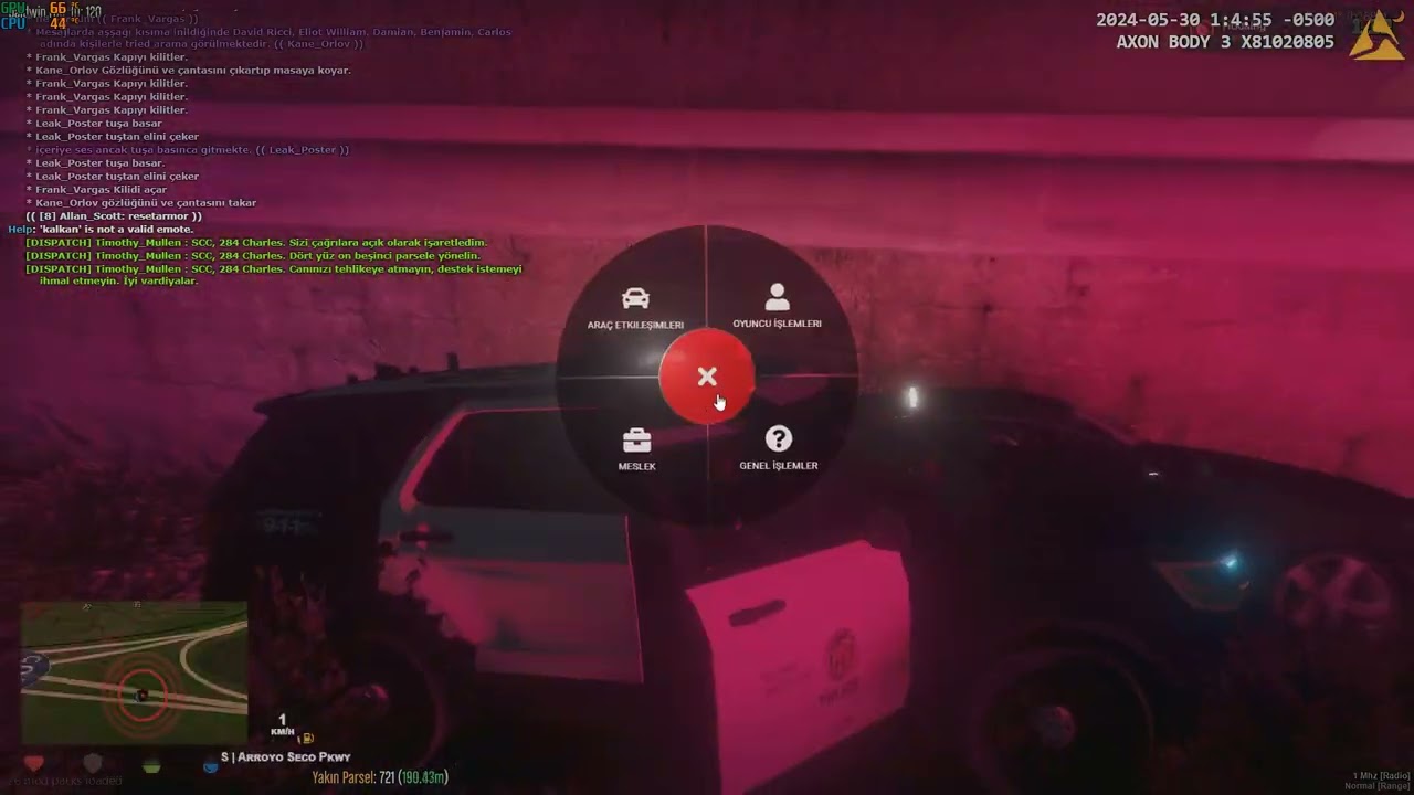 Intervention to the person who escaped after a house robbery