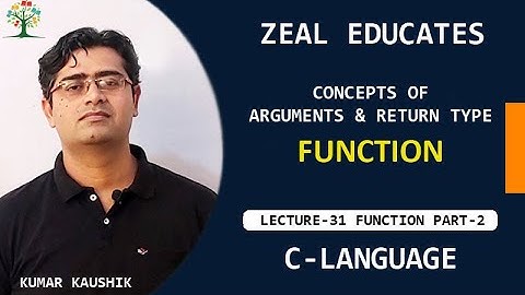 #31 Functions - Concepts of Arguments and return type || Function Part 2 || C Programming Language