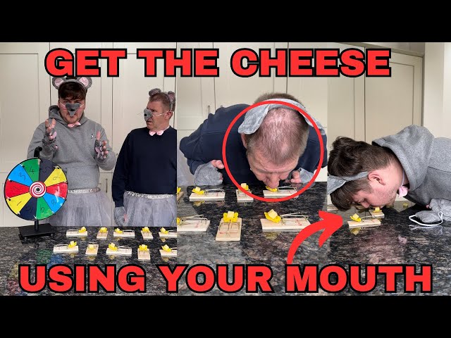 Get The CHEESE Off The Mousetrap Using Your MOUTH Challenge! 😱 class=
