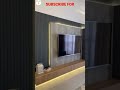 TV unit with 55 inch TV#black and brown laminate