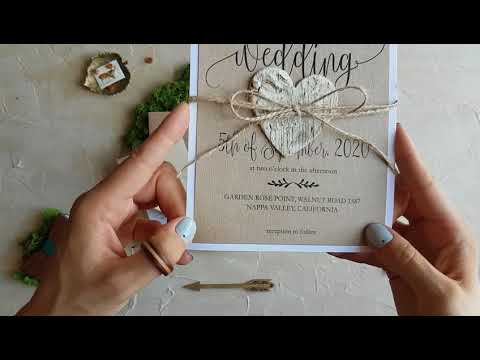 Rustic wedding invitations