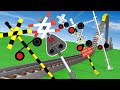 【踏切アニメ】はねるカンカン新幹線 Railroad Crossing Train Animation