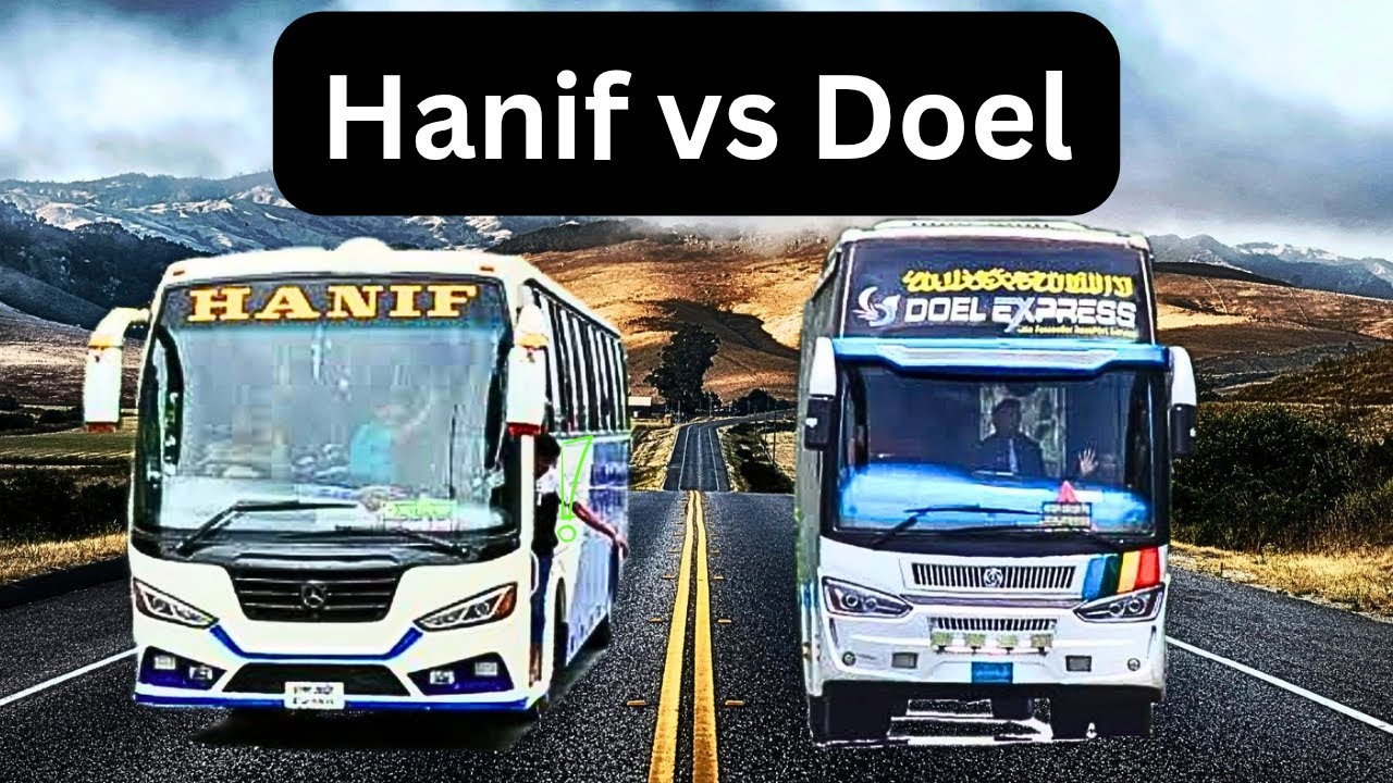 Hanif vs Doel 🔥 Highway Speed Battle! | বাস রেস একশন | Perfect Bus Race