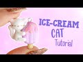 Ice-Cream Popsicle Cat │ Polymer Clay Tutorial