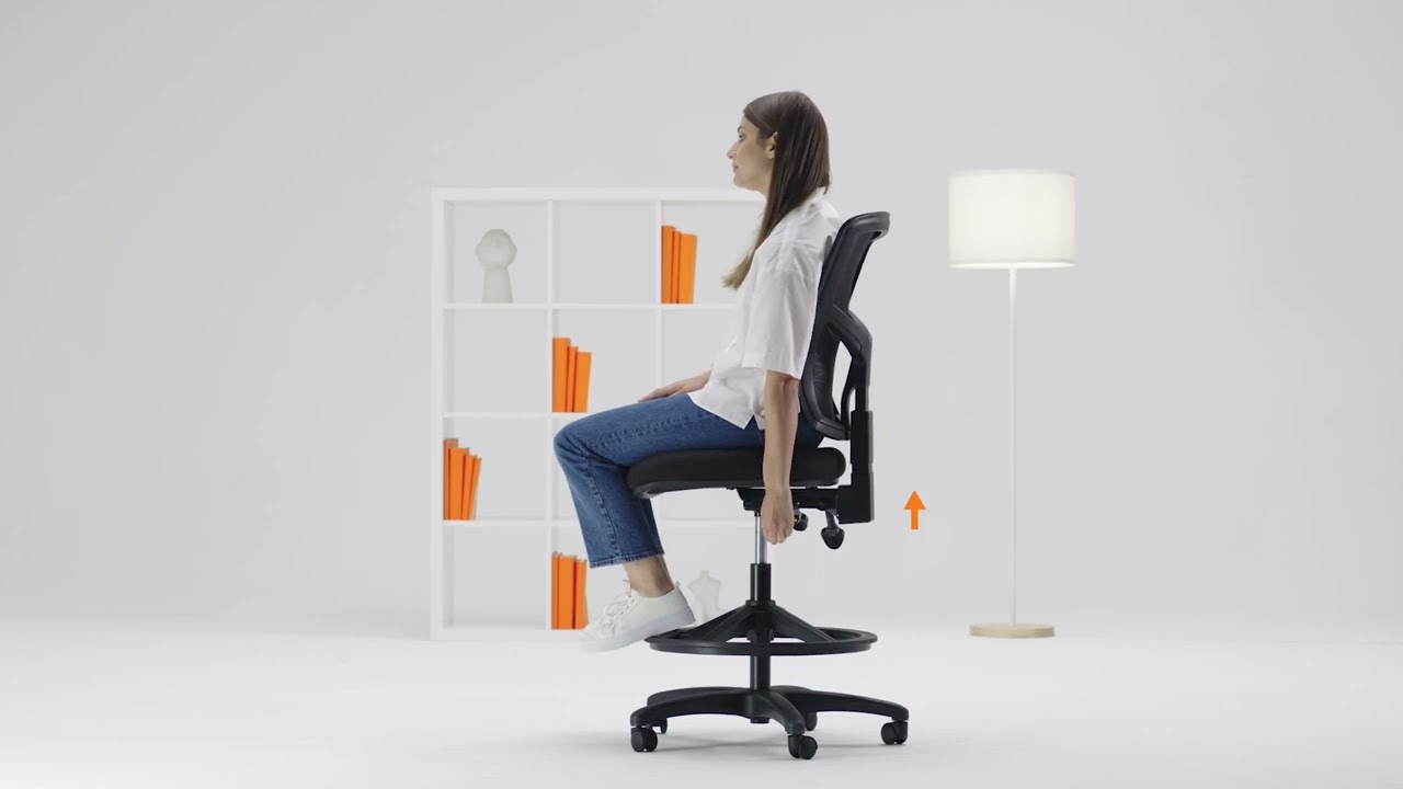 Pago Matrix mesh II drafting Chair Usage video