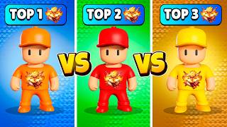 Top 1 Vs Top 2 Vs Top 3 Champion In Stumble Guys