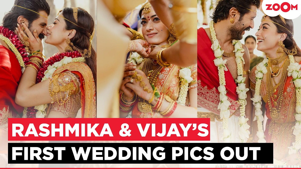 Rashmika Mandanna & Vijay Deverakonda's FIRST wedding pics out from their Telugu marriage!