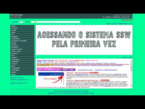 #1# Acessando o Sistema SSW pela primeira vez