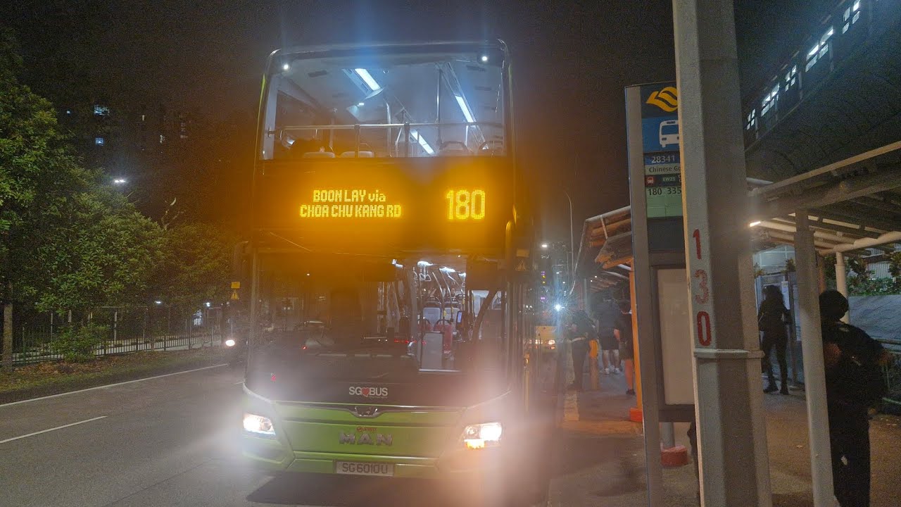 SMRT Bus Service 180 Man ND323F A95 Euro VI Batch 1 SG6010U 