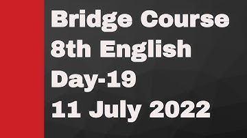 8th English Bridge Course Day-19