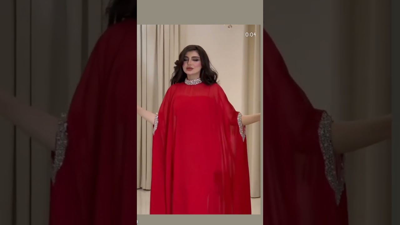 New collection red colour kaftan style luxury dress party wear Haute Couture order now available