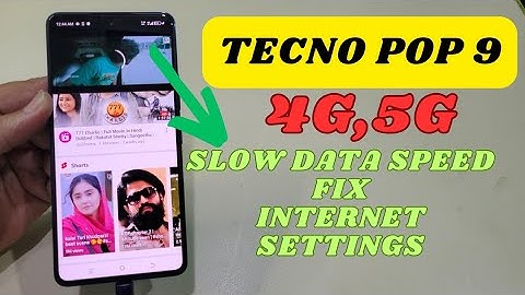 Tecno Pop 9 Daul Sim internet Data Setting