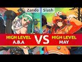 Ggst  zando aba vs slash may high level gameplay