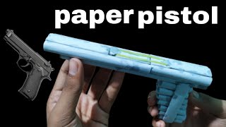 How to make paper gun that shoots paper bullet || paper gun || Origami paper gun