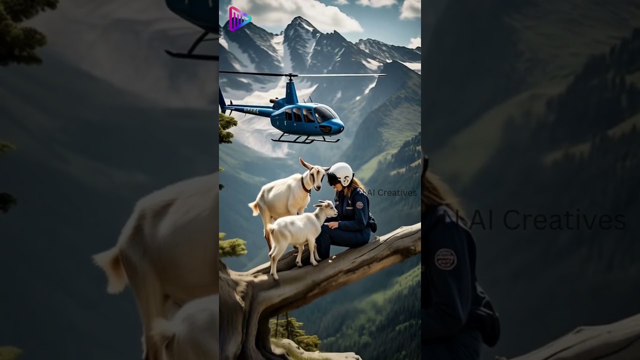 "Mountain Rescue Mission with Goats 🏔🚁 | Stunning AI Animated Adventure"