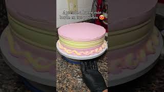 Este borde me encanta hacerlo en mis pasteles #reposteria #baking #cake #cakedecorating