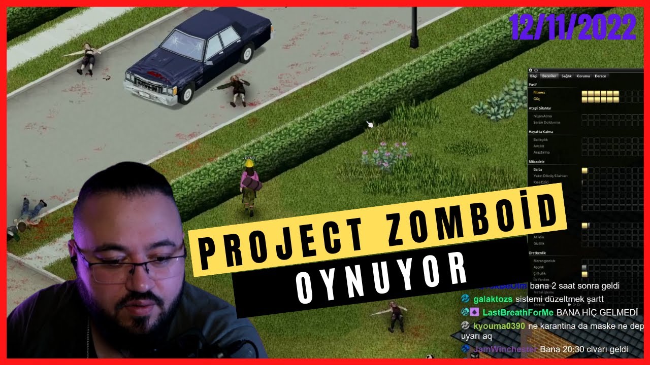 JAHREİN - Hayatta Kalma Oyunu Project Zomboid'i Oynuyor - Twitch Yayını (12/11/2022)
